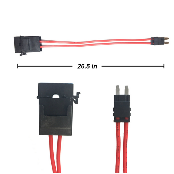 Car Fuse Holder Connector Extension Adapter Mini ATM 32 V 20 Amp 16 gauge 26.5 in